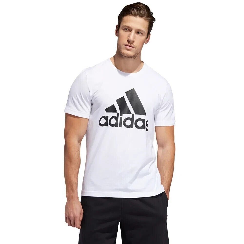 adidas Basic BOS Tee Mens 2XL White Sport Shirt NWT ED9606